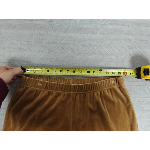 Quacker Factory Women's M Short Velour 2-Piece Set Zip Jacket & Pants Brown - Picture 11 of 12